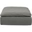 Cloud Puff Gray Slipcovered Square Sectional Modular Ottoman