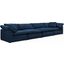 Cloud Puff Navy Blue 4 Piece Slipcovered Modular Sectional Sofa