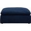 Cloud Puff Navy Blue Slipcovered Square Sectional Modular Ottoman