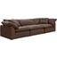 Puff Slipcover For 3 Piece 132 Inch Sectional Sofa In Brown