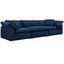 Puff Slipcover For 3 Piece 132 Inch Sectional Sofa In Navy Blue