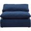 Puff Slipcover For 44 Inch Square Modular Couch Armless Chair In Navy Blue