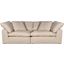Cloud Puff Tan 2 Piece Slipcovered Modular Sectional Sofa