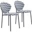 Clyde Black With Geometric Print Dining Chair Set Of 2