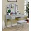 Clarisse Silver Vanity With Stool