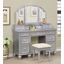 Athy Silver Vanity With Stool