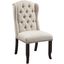 Sania Wingback Chair Set of 2 In Beige