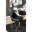 Izzy Silver and Black Side Chair Set of 2