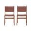 Coastline Orson Leather Dining Chair Set of 2 In Brown