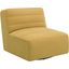 Cobie Upholstered Swivel Armless Chair In Mustard