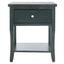 Coby Steel Teal End Table with Storage Drawer