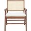 Colette Rattan Accent Chair In Walnut And Natural