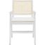 Colette Rattan Armchair In White And Natural