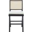 Colette Rattan Counter Stool In Black And Natural