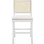 Colette Rattan Counter Stool In White And Natural