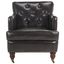 Colin Brown and Cherry Mahogany Tufted Club Chair with Brass Nailhead Detail HUD8212C