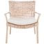 Collette Rattan Accent Chair with Cushion in White Wash