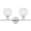 Collier 2 Light Chrome And Clear Glass Wall Sconce
