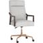 Collin Office Chair - Saloon Light Grey Leather