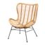 Colorado Rattan and Metal Accent Chair In Natural Brown