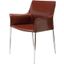 Colter Bordeaux Leather Dining Arm Chair