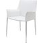 Colter White Leather Dining Arm Chair