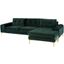 Colyn Emerald Green Fabric Sectional Sofa HGSC507