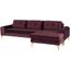 Colyn Mulberry Fabric Sectional Sofa HGSC673