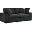 Commix Down Filled Overstuffed 2 Piece Sectional Sofa Set In Black