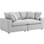 Commix Down Filled Overstuffed 2 Piece Sectional Sofa Set In Light Gray