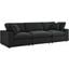 Commix Down Filled Overstuffed 3 Piece Sectional Sofa Set In Black