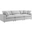 Commix Down Filled Overstuffed 3 Piece Sectional Sofa Set In Light Gray