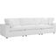 Commix Down Filled Overstuffed 3 Piece Sectional Sofa Set In White