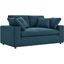 Commix Down Filled Overstuffed Loveseat In Azure