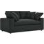 Commix Down Filled Overstuffed Loveseat In Black