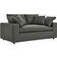 Commix Down Filled Overstuffed Loveseat In Gray
