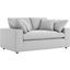 Commix Down Filled Overstuffed Loveseat In Light Gray