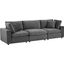 Commix Down Filled Overstuffed Performance Velvet 3-Seater Sofa EEI-4817-GRY