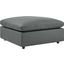 Commix Down Filled Overstuffed Vegan Leather Ottoman EEI-4695-GRY