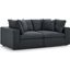 Commix Gray Down Filled Overstuffed 2 Piece Sectional Sofa Set