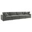Commix Gray Down Filled Overstuffed 4 Piece Sectional Sofa Set EEI-3357-GRY