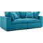 Commix Teal Down Filled Overstuffed 2 Piece Sectional Sofa Set