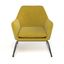 Concord Velvet Accent Chair with Black Powder Coated Sled Base In Mustard