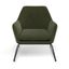 Concord Velvet Accent Chair with Black Powder Coated Sled Base In Olive Green