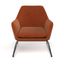 Concord Velvet Accent Chair with Black Powder Coated Sled Base In Rust