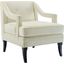 Concur Ivory Button Tufted Performance Velvet Arm Chair EEI-2996-IVO