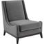 Confident Gray Accent Upholstered Performance Velvet Lounge Chair