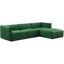 Conjure Channel Tufted Performance Velvet 4 Piece Sectional In Black Emerald EEI-5766-BLK-EME