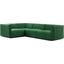 Conjure Channel Tufted Performance Velvet 4 Piece Sectional In Black Emerald EEI-5769-BLK-EME
