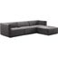 Conjure Channel Tufted Performance Velvet 4 Piece Sectional In Black Gray EEI-5766-BLK-GRY